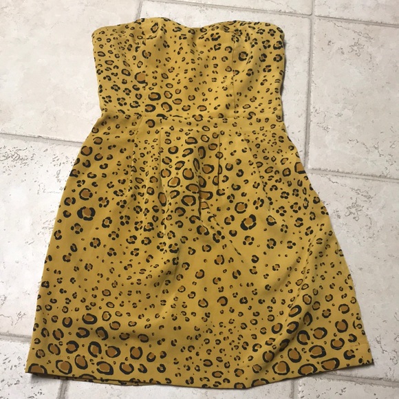 Cooperative Dresses & Skirts - 🔴Cooperative leopard yellow mini dress